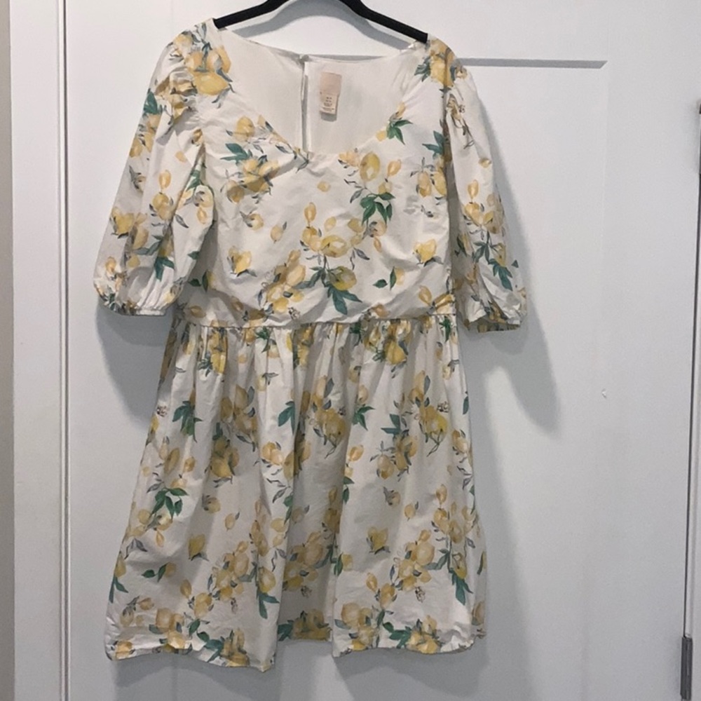 Lemon print mini dress